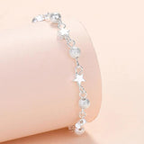 925 Silver Butterfly Cross Charms Bracelet For Women