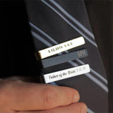Custom Logo Pattern Tie Clip for Men Steel Silver Business Necktie