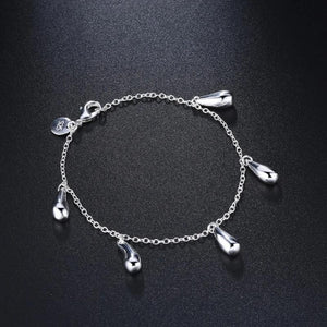 925 Silver Water Droplets Bracelet Bangle for Women