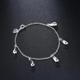 925 Silver Water Droplets Bracelet Bangle for Women
