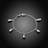 925 Silver Water Droplets Bracelet Bangle for Women