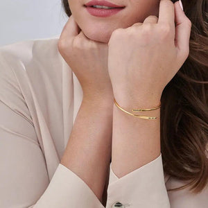 Engraved Name Cuff Bracelet Adjustable Bangle Stainless Steel Women Jewelry