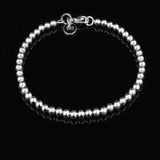 925 Silver Round Beads Charm Bracelet Women Jewelry Gift