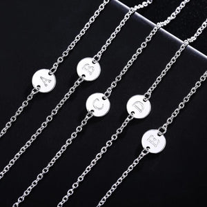 925 Silver 26 Letters Bracelet Charm Jewelry Wedding Gift