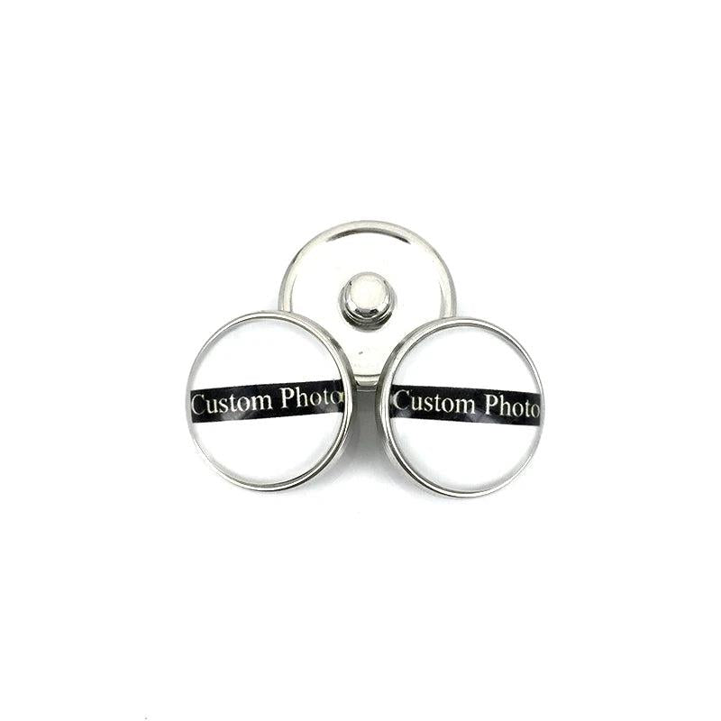 16pcs Glass Snap Button Jewelry for DIY Snap Bracelet Necklace