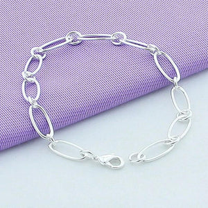 925 Silver Round Charm Bracelet for Women