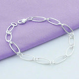 925 Silver Round Charm Bracelet for Women