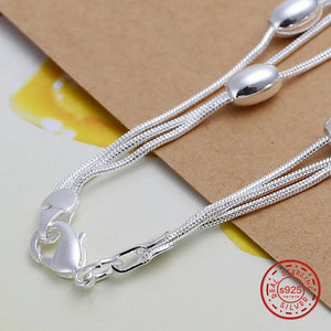 925 Silver Bracelet Chain High Quality Jewelry Bead for Women Lady Wedding