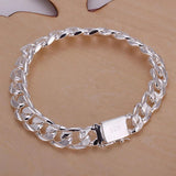 925 Silver Chain Noble Wedding Bracelet Charm Birthday Gift Jewelry