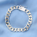 925 Silver Chain Noble Wedding Bracelet Charm Birthday Gift Jewelry