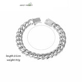 925 Silver Chain Noble Wedding Bracelet Charm Birthday Gift Jewelry