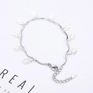S925 Silver Lucky Clover Bracelet Delicate Jewelry For Women
