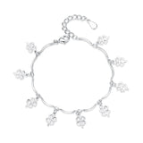 S925 Silver Lucky Clover Bracelet Delicate Jewelry For Women