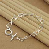 925 Silver Bracelet Figure 8 Shape For Men & Women