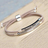 Custom 925 Silver Bar Bracelet with Engraved Name Date Initial