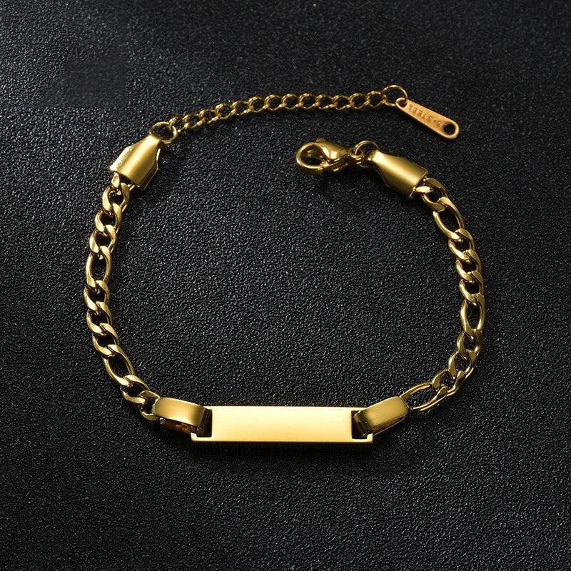 Personalized Stainless Steel Couple Bracelet - DIY Name Lettering