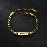 Personalized Stainless Steel Couple Bracelet - DIY Name Lettering