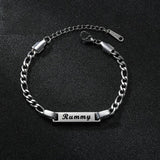 Personalized Stainless Steel Couple Bracelet - DIY Name Lettering