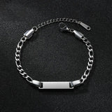 Personalized Stainless Steel Couple Bracelet - DIY Name Lettering
