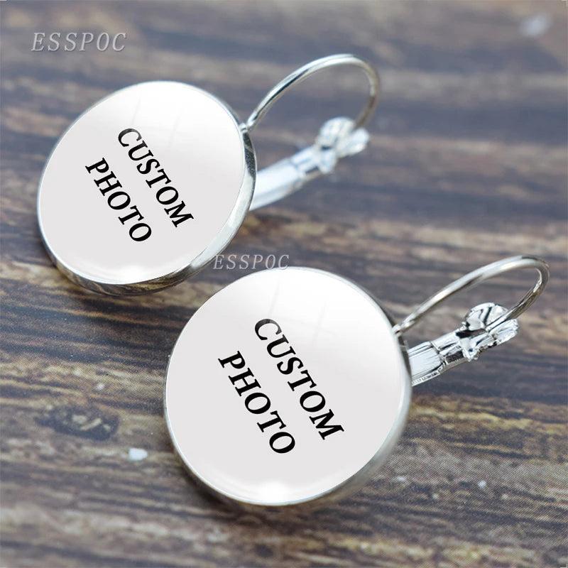 Personalized Family Photo Earrings for Wedding