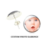 Personalized Family Photo Earrings for Wedding
