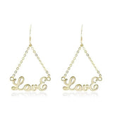 Zipper Name Pendant Stainless Steel Earrings