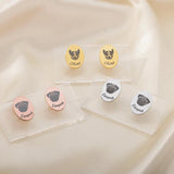 Custom Pet Photo Stud Earrings - Stainless Steel Coin Engraved Animal Picture