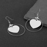Stainless Steel Large Round Hoop Earrings