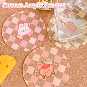 Acrylic Drink Holder & Coaster Set