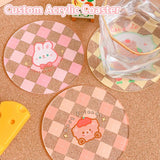 Acrylic Drink Holder & Coaster Set