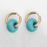 Vintage Natural Stone Earrings for Women, Mother's Gift