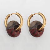 Vintage Natural Stone Earrings for Women, Mother's Gift