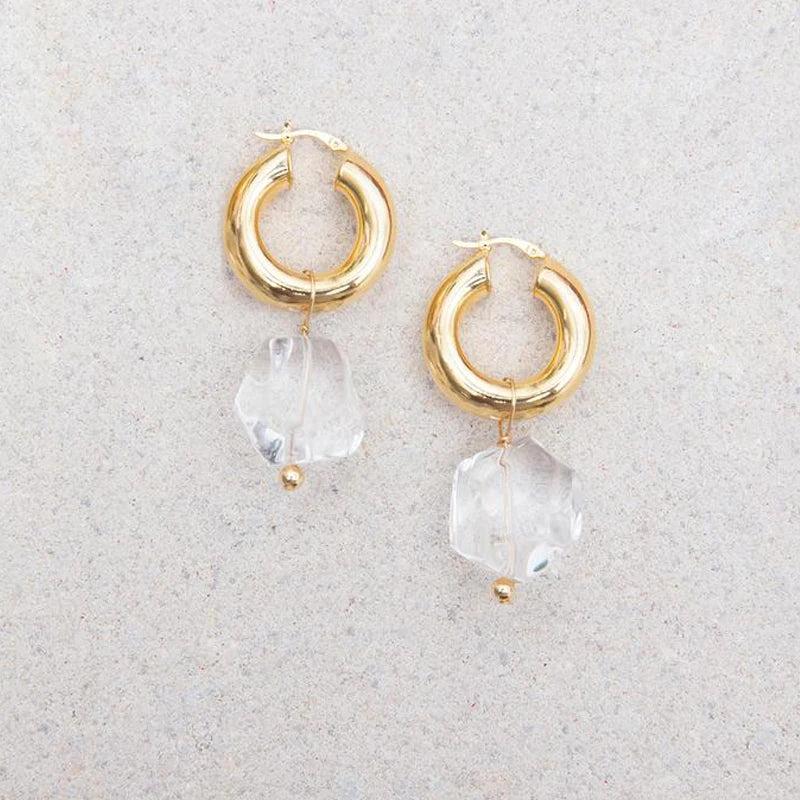 Spring Crystal Dangle Earrings Geometric Friendship Accessories