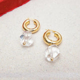Spring Crystal Dangle Earrings Geometric Friendship Accessories
