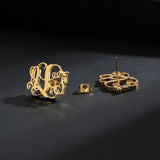 Stainless Steel Initial Letter A-Z Alphabet Stud Earrings