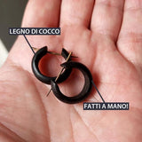 Tribal Coconut Wood Earrings for Women