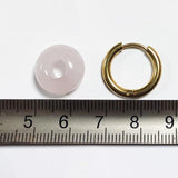 Round Earrings Bijoux Femme Natural Stone Pendientes Plata