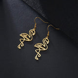 Flamingo Name Dangle Earring Stainless Steel