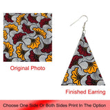 Vintage African Wooden Earrings Afro Wood Dangle Jewelry for Women