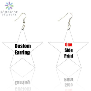 SOMESOOR Star Afro Wood Earrings African Bohemian Pendant Dangle Art Jewelry