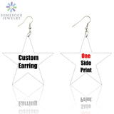SOMESOOR Star Afro Wood Earrings African Bohemian Pendant Dangle Art Jewelry