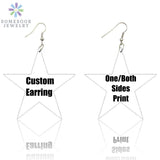 SOMESOOR Star Afro Wood Earrings African Bohemian Pendant Dangle Art Jewelry