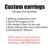 SOMESOOR Star Afro Wood Earrings African Bohemian Pendant Dangle Art Jewelry