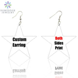 SOMESOOR Star Afro Wood Earrings African Bohemian Pendant Dangle Art Jewelry