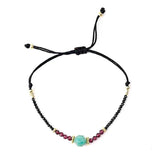 Retro Charm Pearl Crystal Beads Bracelet Zircon Pendant Bangle