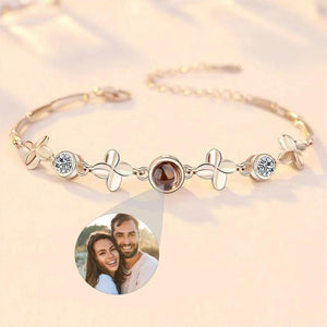 925 Silver Photo Bracelet Personalized Heart Pendant Bracelet