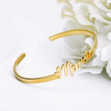 Personalized Name Cuff Bracelet for Women