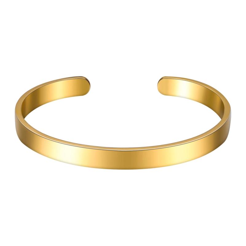 Personalized Stainless Steel Name Bangle Cuff Bracelet