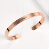 Personalized Stainless Steel Name Bangle Cuff Bracelet
