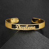 10mm Name Bracelet - Stainless Steel Frosted Adjustable Bangle for Men
